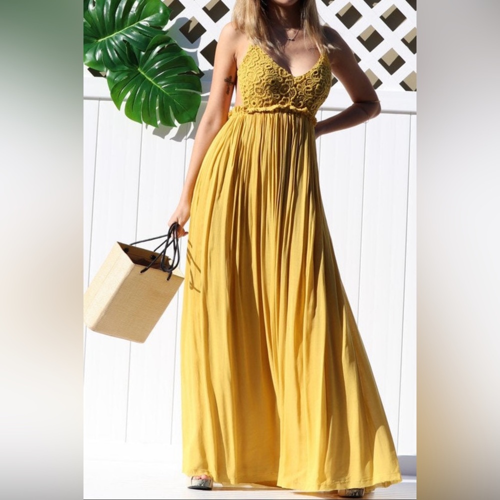 Large Yellow Maxi Dress